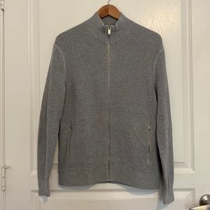 Men's Michael Kors Gray Zip Up Sweater Medium